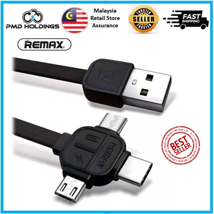 3-in-1 Remax RC-066 Fast Charging Cable 1M Length For Android ...