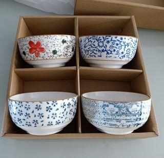 4pcs Porcelain Bowls