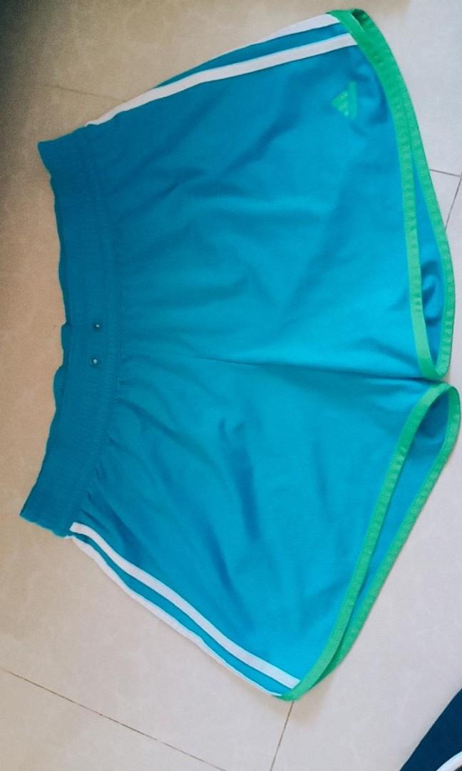 Adidas Blue Short (Category: Activewear) located in Sarrat. Submitted by maeabida (Listing ID 1072535491, Image 3). Description: Used Twice Very Good Condition M-L COD-SHOPEE.