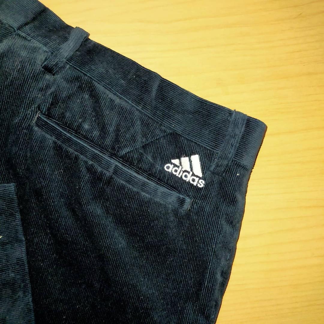 Adidas Corduroy salur Alus original, Fesyen Pria, Pakaian , Bawahan di  Carousell