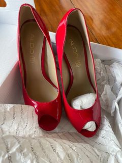 fedt nok Playful Spytte ud Aldo Red peep toe heels, Women's Fashion, Footwear, Heels on Carousell