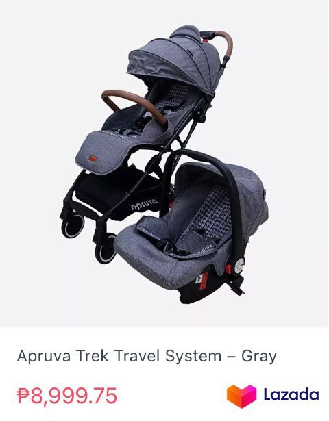 Apruva Trek Travel System Stroller Car Seat Babies Kids Going Out Strollers On Carousell