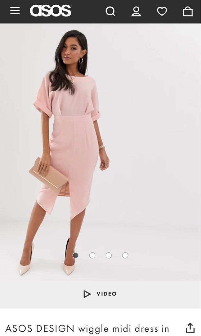 Asos design wiggle midi dress online