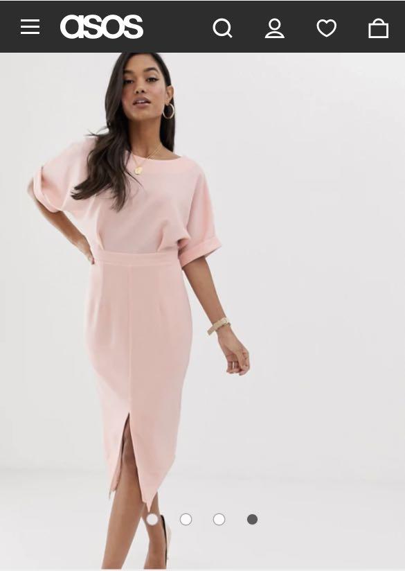 ASOS blush pink Wiggle work dress Women s Fashion Dresses Sets