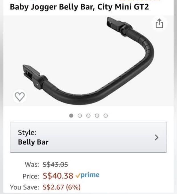 Baby jogger city mini gt2 clearance belly bar