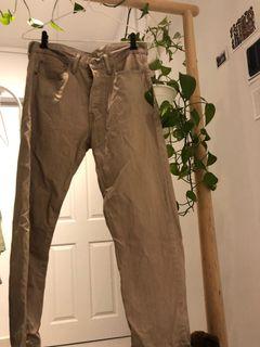 Brown/Khaki Straight Levi Jeans
