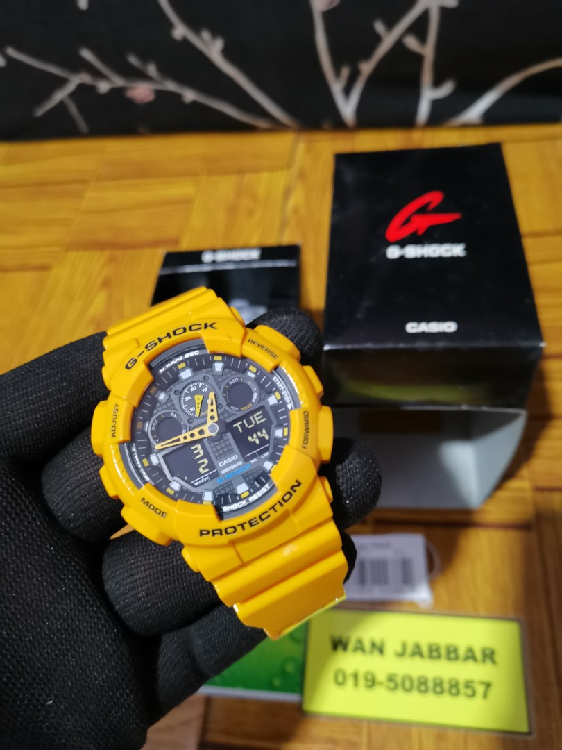 Casio G SHOCK GA 100A 9ADR Bumblebee Men s Fashion Watches