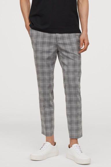 H&m mens cheap plaid pants