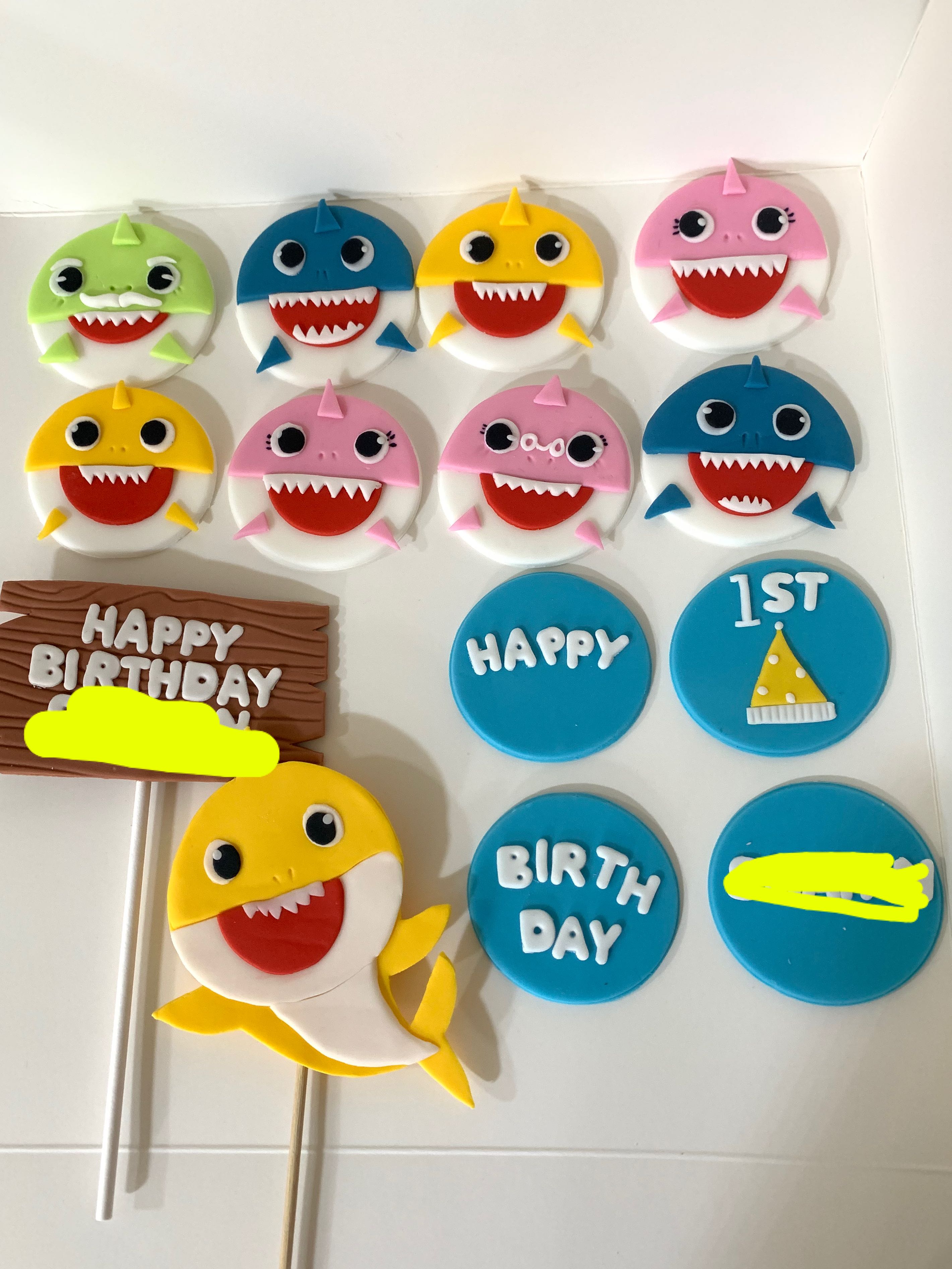 Custom Fondant Cake TopperShark Theme, Design & Craft, Handmade Craft