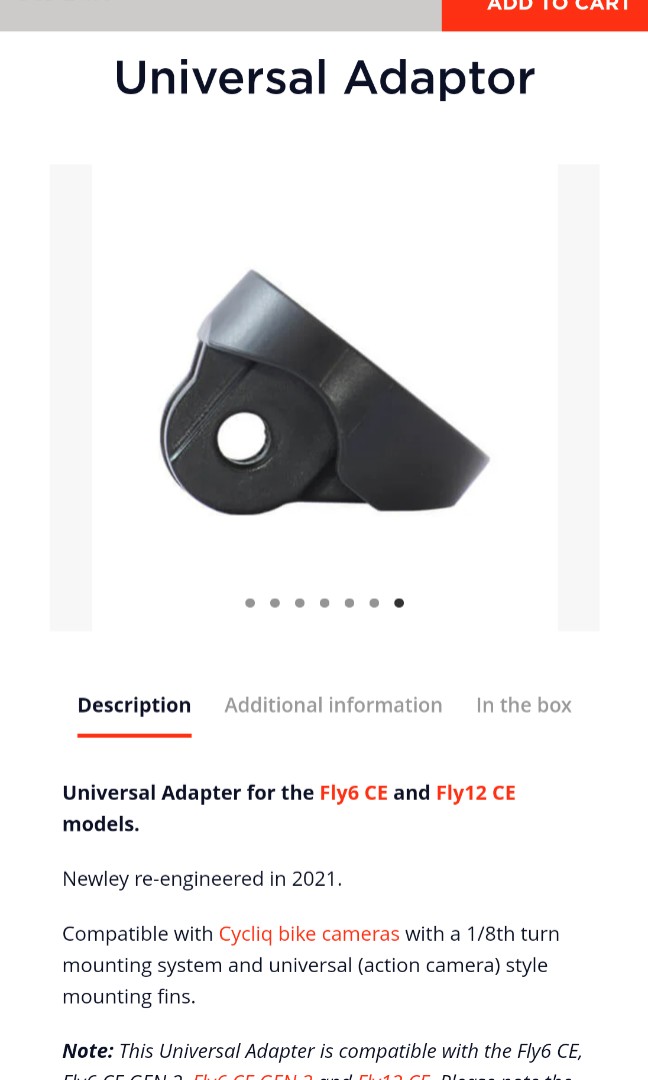 cycliq fly12 universal adaptor