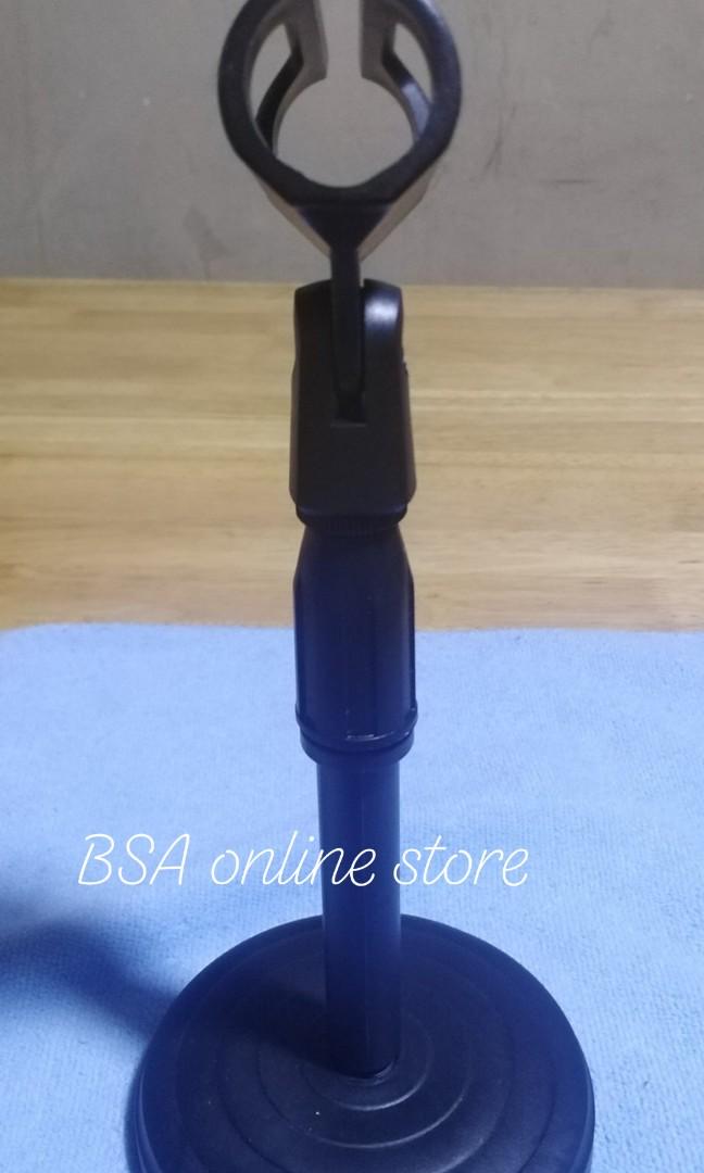 Desktop microphone stand (Category: Microphones) located in Quezon City. Submitted by smithwarren46 (Listing ID 1072740818, Image 2). Description: Brandnew P150 #desktopmicstand Mic stand table top. Heavy base. Adjustable height up 12" inches. Pick up lagro Q.c or via delivery service rider po. More item for sale.. like or follow my page #BSAonlinestore https://www.facebook.com/BSA-online-store-104063428078639/.