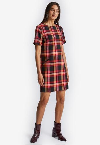 Pink Check Shift Dress 