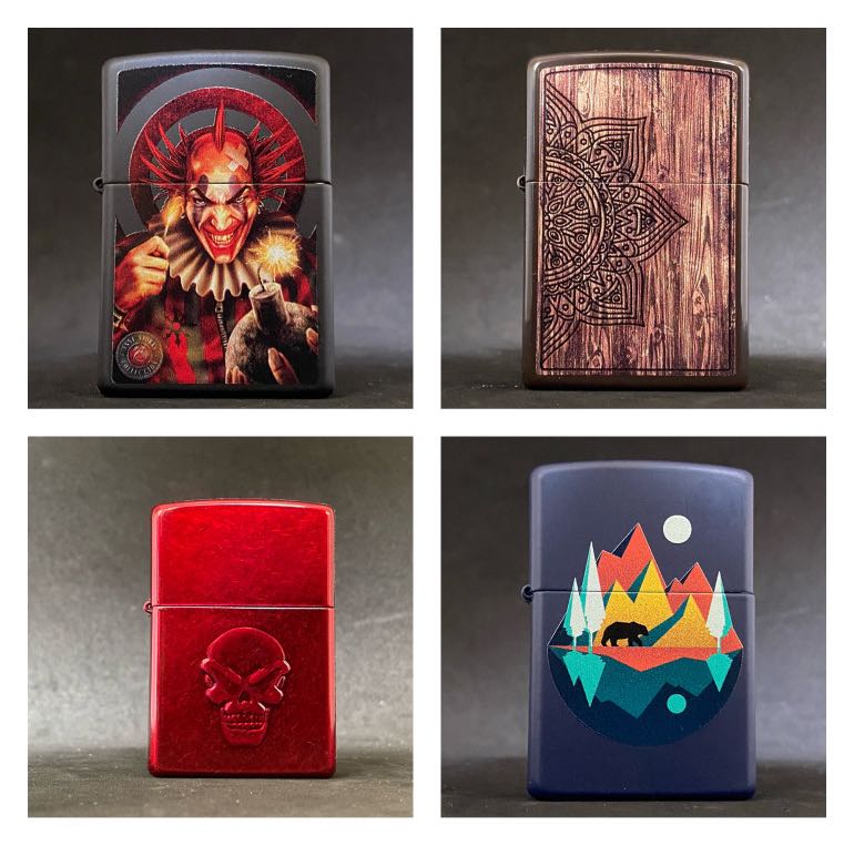 FOC (24hrs) Brand New Clown Mandala Doom Bear Zippo Lighters 