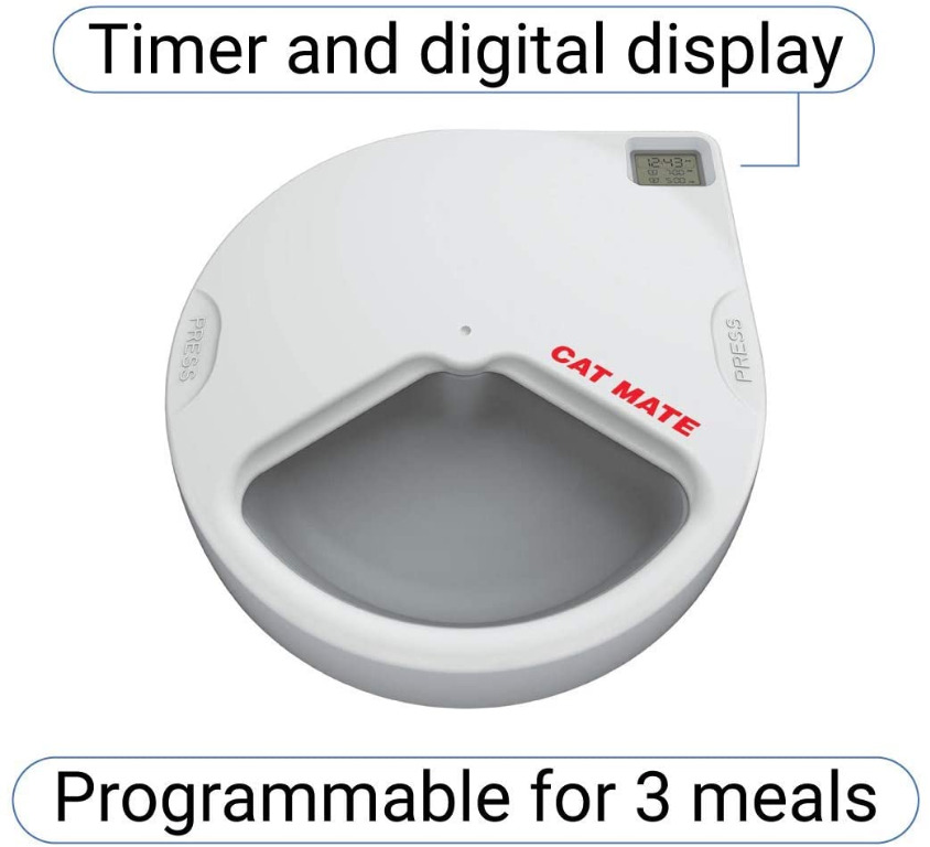 FreeDelivery Cat Mate C300 Automatic 3 Meal Pet Feeder with