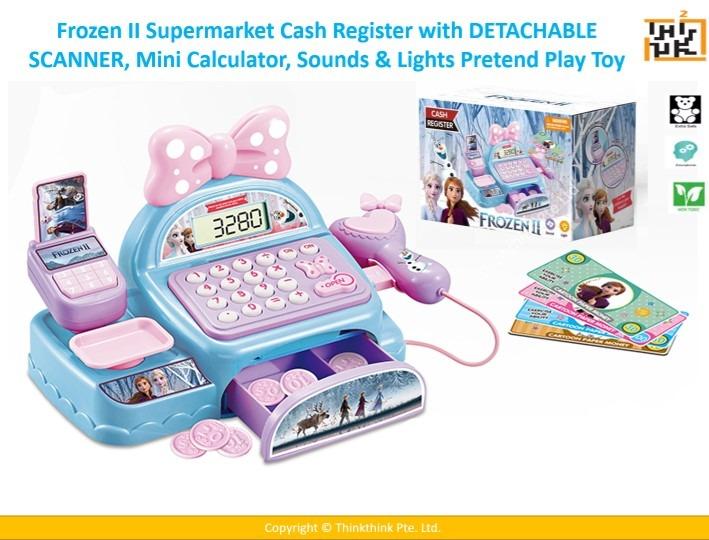 Frozen II Supermarket Cash Register with DETACHABLE SCANNER, Mini