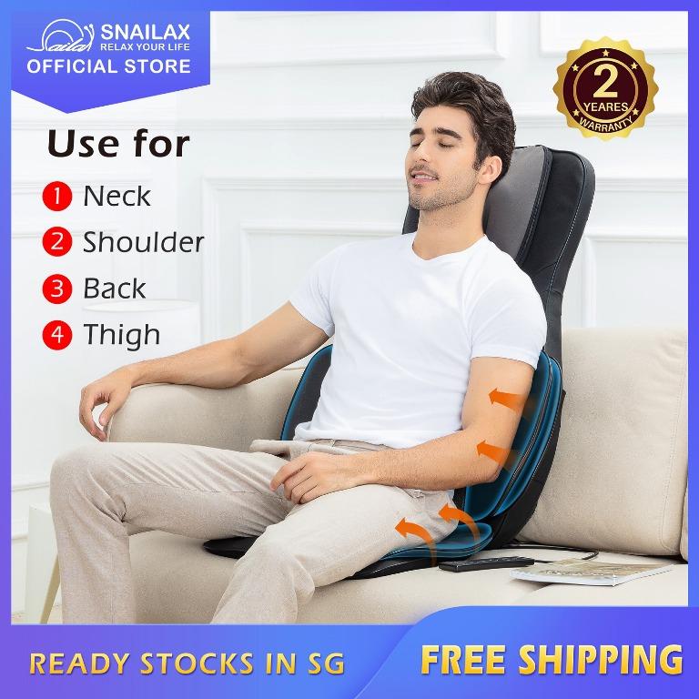 Snailax SL-632NC Shiatsu Neck, Shoulder & Back Massager with Heat, Deep  Kneading Electric Massager 2 yrs local Warranty – Comfier Pte. Ltd.