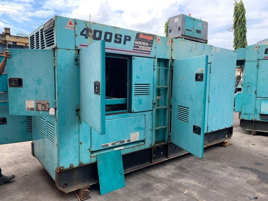 Generator 400 kVA Denyo (Category: Construction Tools & Equipment) located in Manila. Submitted by santiago0721 (Listing ID 1072583467, Image 1). Description: Brand: Denyo (Japan) Model: DCA 400 SPK Engine: Komatsu With latest load testing record With aftersales report Before release: Unit to be cleaned, perform preventive maintenance, new batteries, filters, change oil, to be re painted as per customer request. .