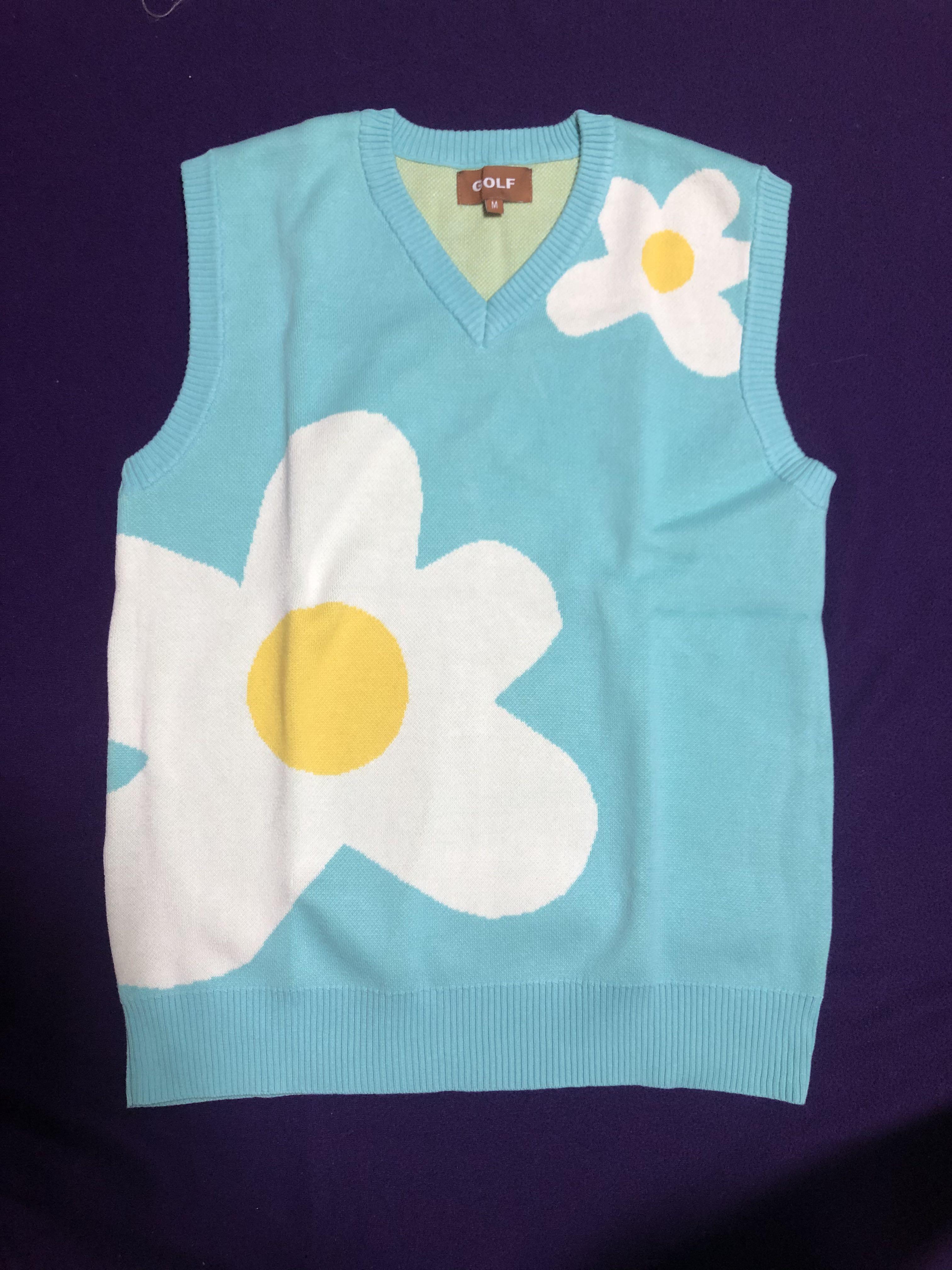 Golf Wang Le Fleur Knitted Vest blue