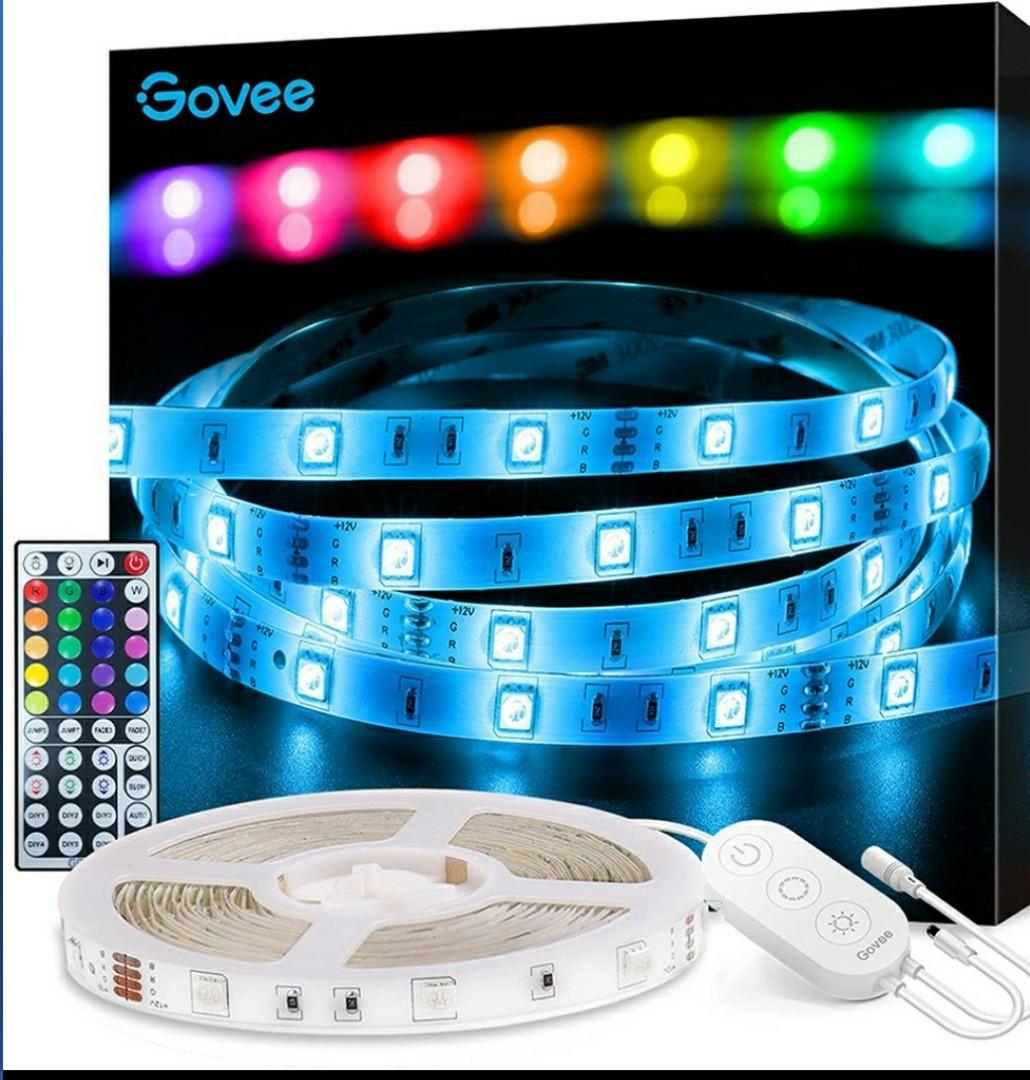 Govee H6190 LED Strip Lights, 16.4ft RGB LED Strip with Remote Control ...