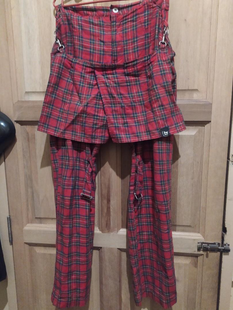 Tartan hotsell bondage trousers