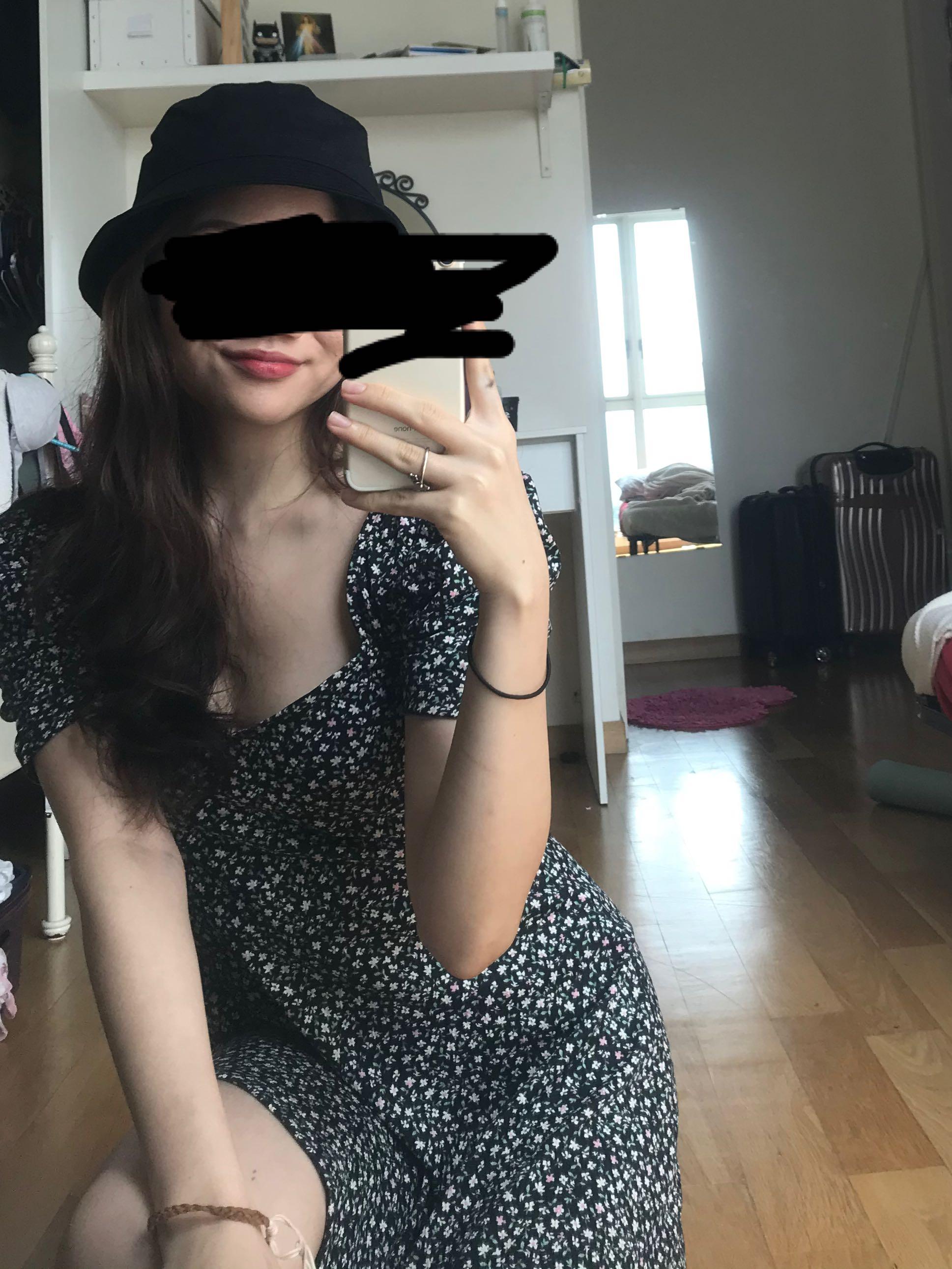 Puff sleeve top dress h&m