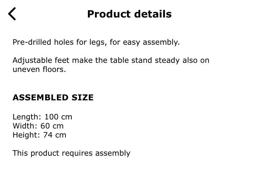 IKEA Desk 100CM X 60CM, Furniture & Home Living, Furniture, Tables