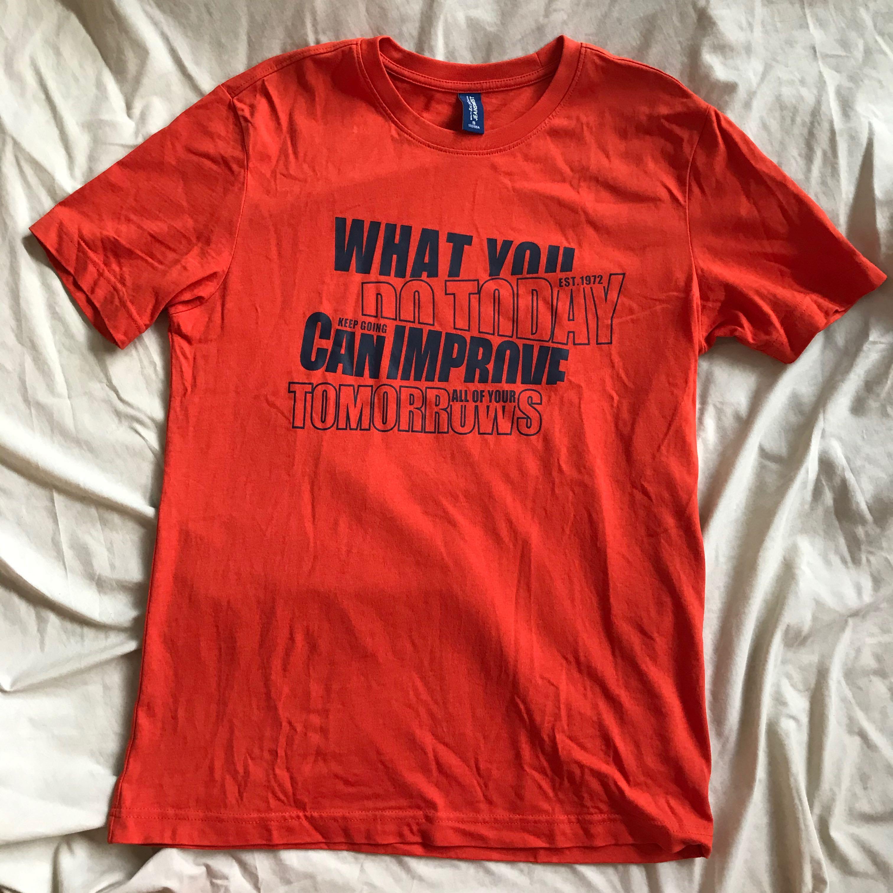 jeanswest orange graphic t-shirt tee 