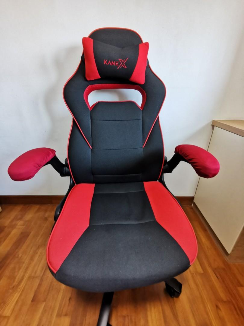 Kane X Professional Gaming Chair (Argus model Red Fabric), Furniture