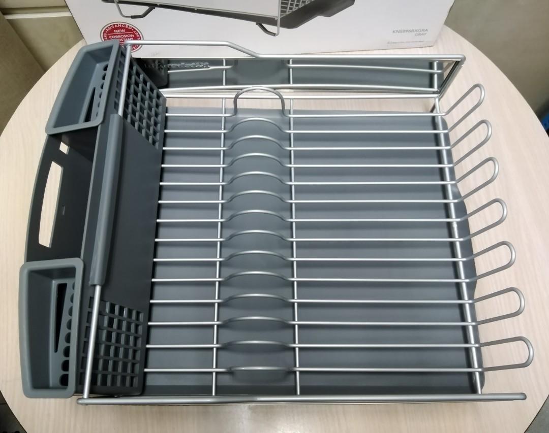 KitchenAid Full Size Dish Rack, Large DishDrying Rack, Gray, TV & Home