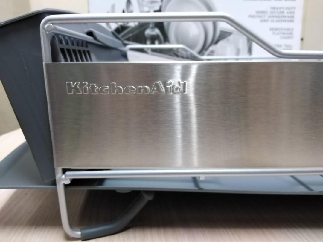 KitchenAid Full Size Dish Rack, Large DishDrying Rack, Gray, TV & Home