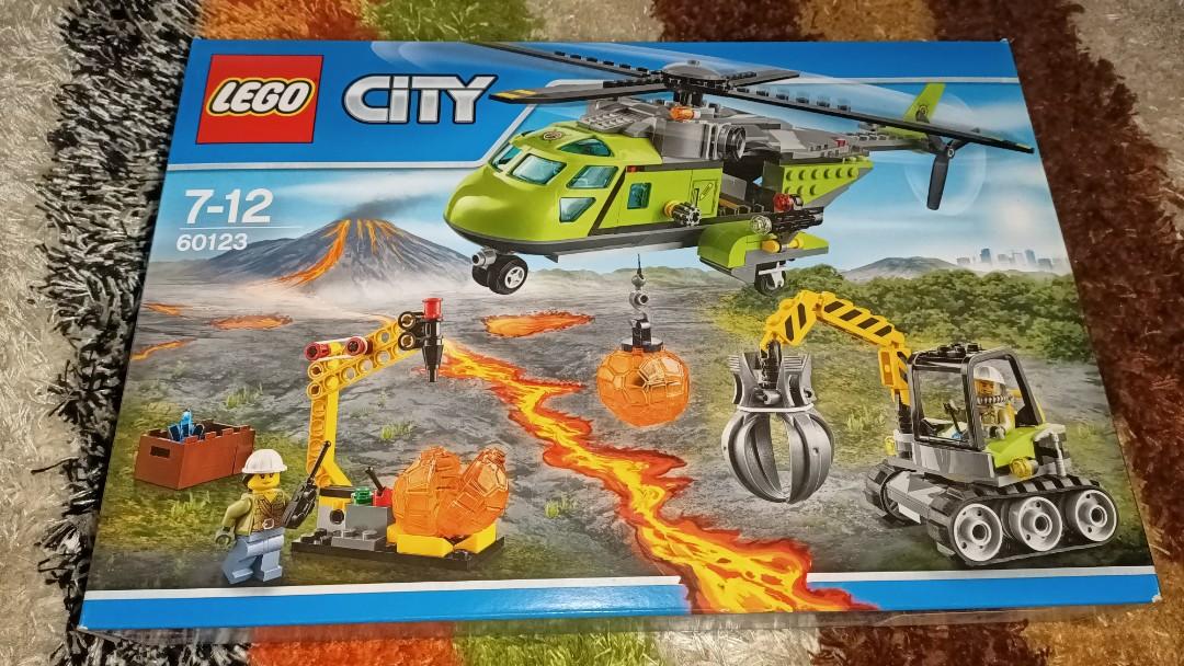 Lego 60123 city best sale volcano supply helicopter