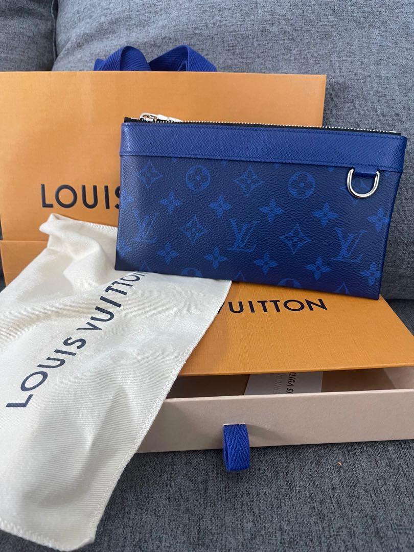 Louis Vuitton Discovery Pochette Monogram Pacific Taiga PM Blue in Taiga  Leather/Coated Canvas with Silver-tone