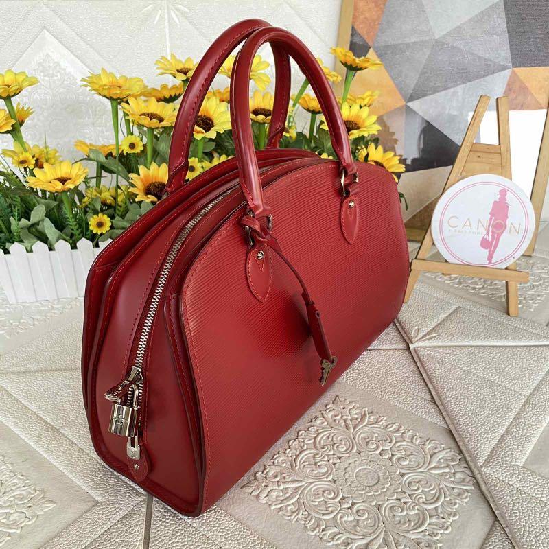 Louis Vuitton Epi Leather Jasmine Carmine Red. Made in France