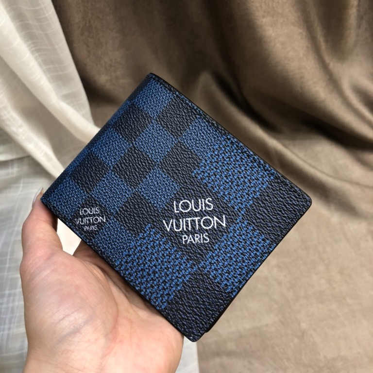Louis Vuitton 2021 Men's Multiple Wallet Damier Graphite 3D Canvas