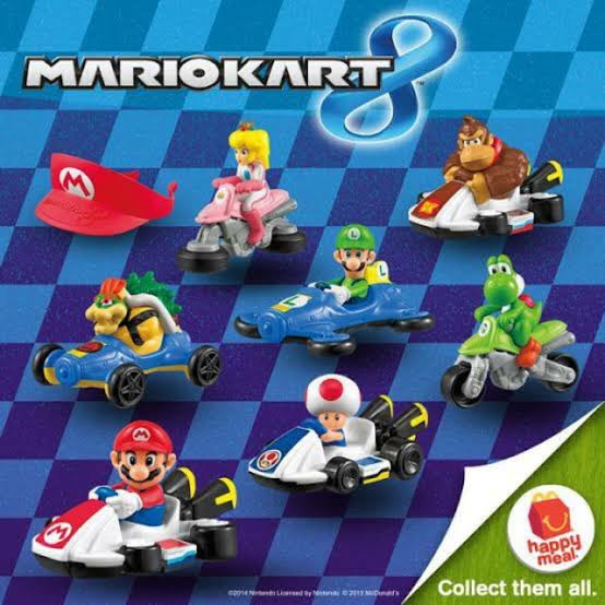 2016 Super Mario Mario Kart 8 McDonald's Happy Meal Toys Complete Set 6 PCS 