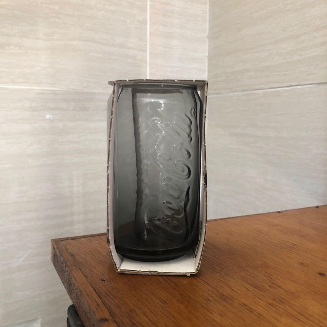 McDonald’s Coca-Cola “Can” Glass - Charcoal (Category: Vintage Collectibles) located in Manila. Submitted by lesssa (Listing ID 1072552993, Image 2). Description: McDonald’s Coca-Cola “Can” Glass - Charcoal Brand new with box. Just a little dusty. .