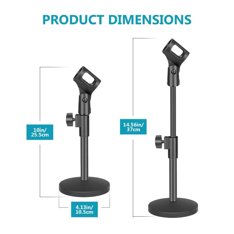 Neewer Compact Base Microphone Floor Stand with Mic Holder Adjustable  Height