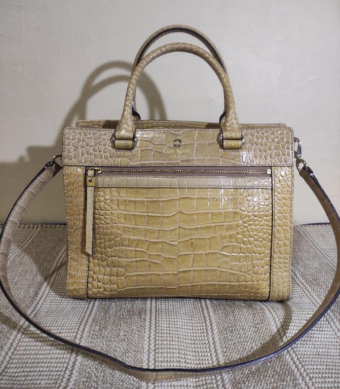 NUDE KATE SPADE CROCODILE BAG