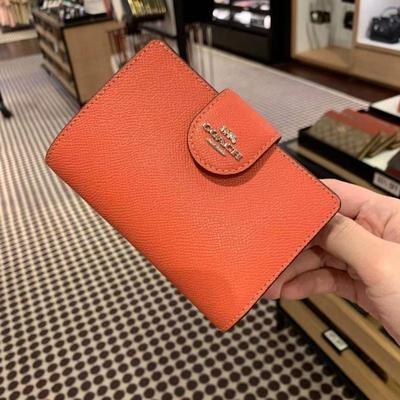 NWT) COACH - Medium Corner Zip Wallet 6390, Luxury, Bags & Wallets on  Carousell