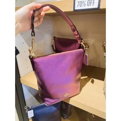 NWT COACH MINI ABBY DUFFLE METALLIC F87691
