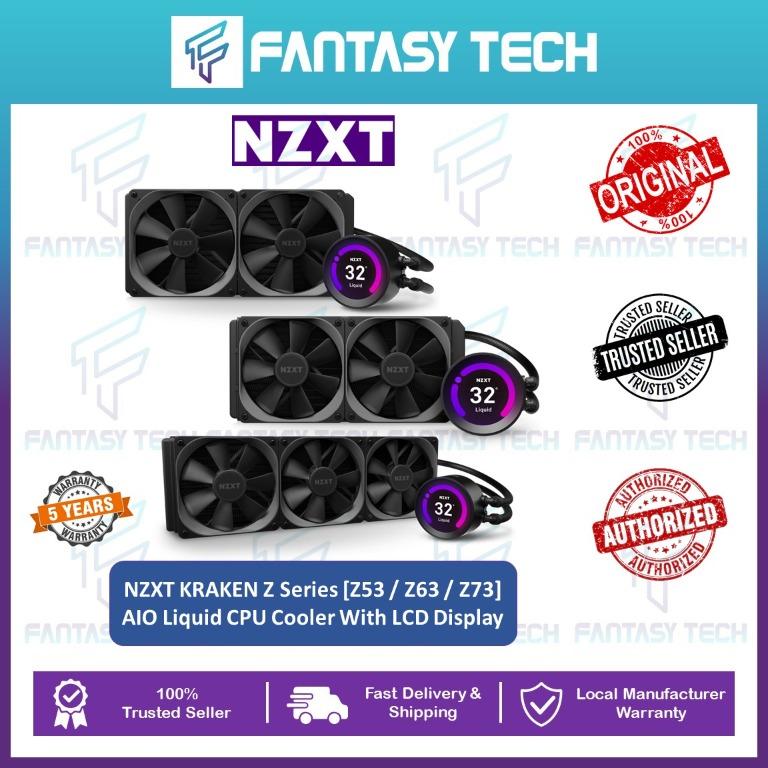 Nzxt Kraken Z Series Z53 Z63 Z73 Aio Liquid Cpu Cooler With Lcd Display Electronics Others On Carousell
