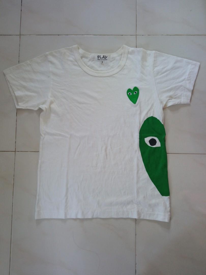 Play CDG Green Heart t shirt, Women's 