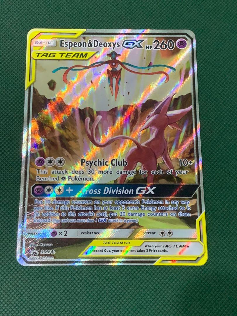 Pokemon Cards English Espeon & Deoxys GX Full Art Promo Holo ...