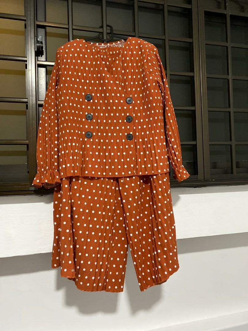 Polka dot pantsuit clearance