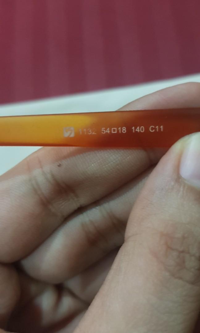 Prescription glasses. (Black/orange) (Category: Sunglasses & Eyewear) located in Manila. Submitted by lowbuypreloved (Listing ID 1072567966, Image 3). Description: replaceable lens with free pouch price negotiable.