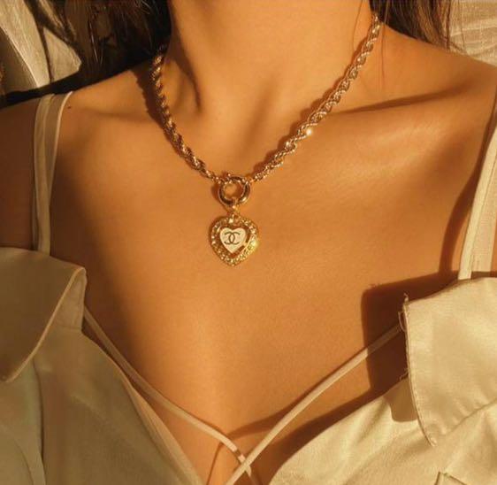 Chanel top repurposed necklace