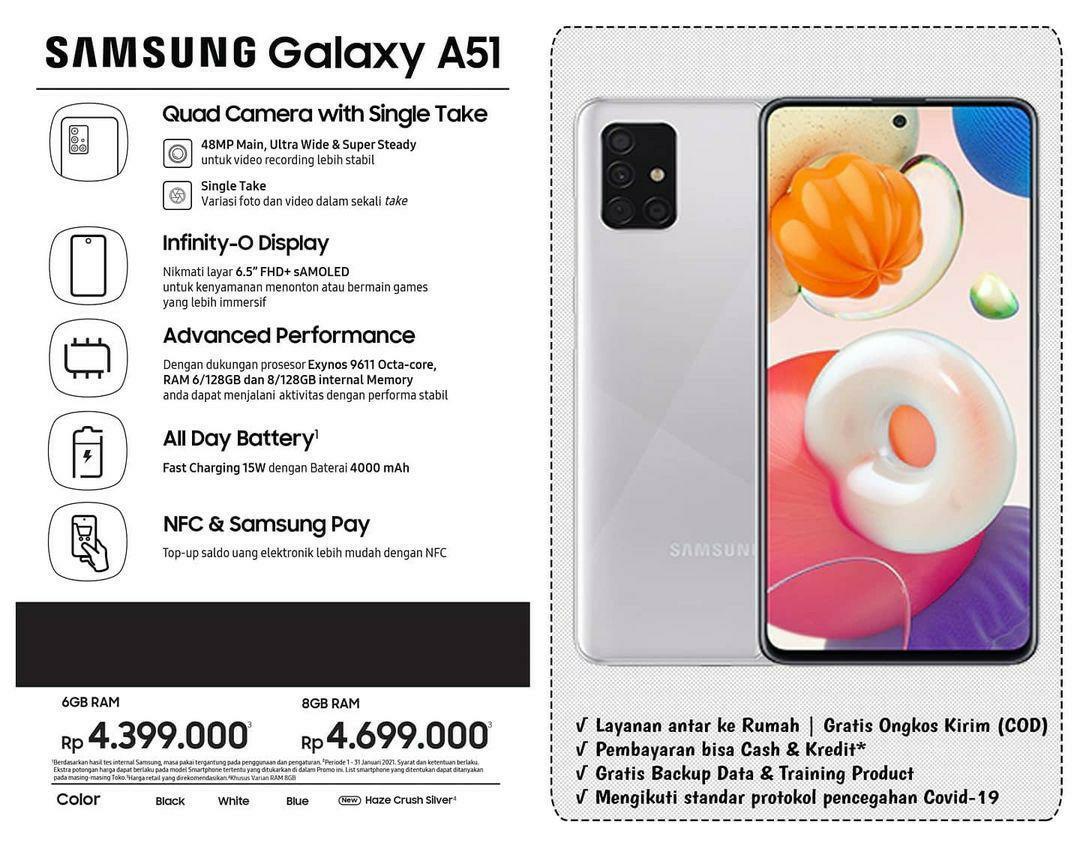 Samsung Galaxy A51 Ram 6 128 Gb Resmi Ccil Tnp Cc Telepon Seluler Tablet Ponsel Android Samsung Di Carousell