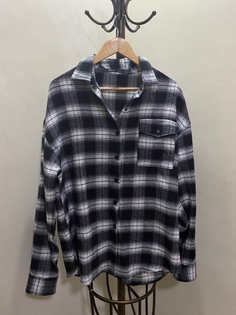SHEIN FLANNEL JACKET, Men's Fashion 