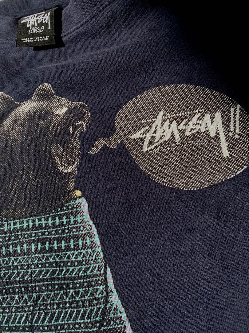 Stussy bear sweatshirt hotsell