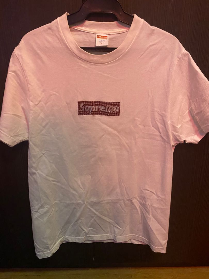 Supreme Swarovski Box logo tee, Men's 